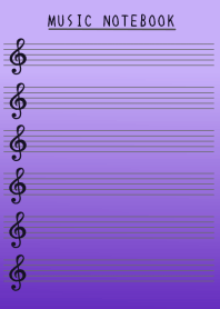 MUSIC COLOR NOTEBOOK-PURPLE GRADATION