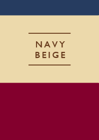 Basic Simple/ Navy Beige & Wine Red