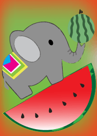 Elephant and watermelon theme (JP)
