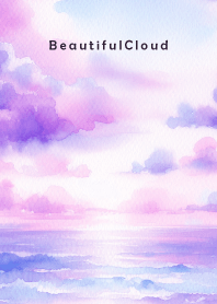 Beautiful Cloud-WATERCOLOR PURPLE 28