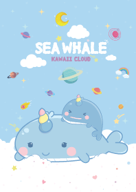 Whale Unicorn Candy Cotton Sea Blue