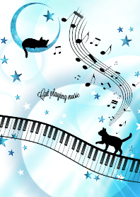 Cat Playing Music Piano Ver.