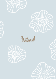 Dull color white line flowers2 Japan