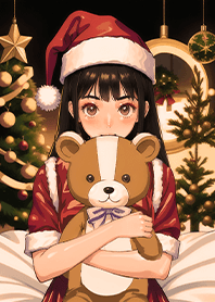 สาวสวยคริสต์มาสและหมี 4