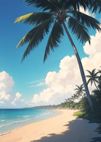 夏日海邊白雲沙灘 27fb8a