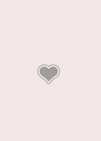 double line heart -pink white