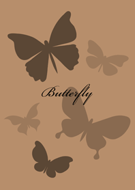 Butterflies flying(milk tea color)