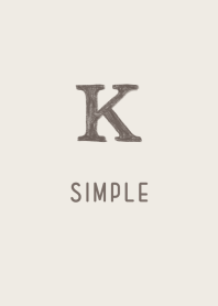 simple initials K beige