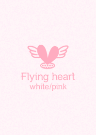 Flying heart white/pink