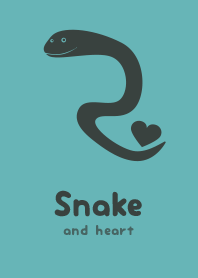 Snake & heart Aquamarine