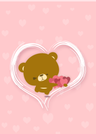 Bear with Love in Valentine day