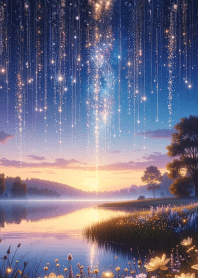 星が降る湖