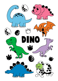 Dinosaur doodle crayon