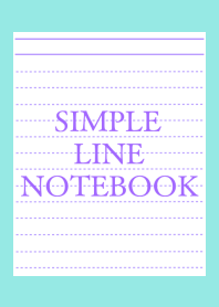 SIMPLE PURPLE LINE NOTEBOOKj-BLUE GREEN