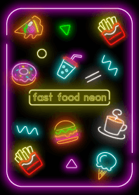 ポップファーストフードネオン：ブラック2
