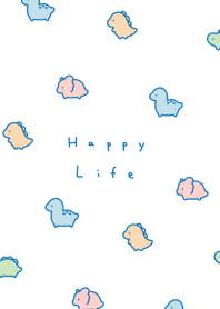 Chibi dinosaur/blue colorful