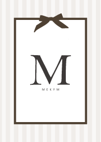 INITIAL SIMPLE RIBBON -M-
