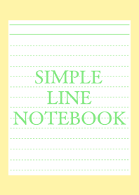 SIMPLE GREEN LINE NOTEBOOKj-LIGHT YELLOW