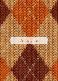 Argyle Style Embroidery Orange 7