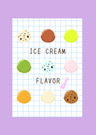 ICE CREAM FLAVOR GRAPH PAPER-PURPLEj