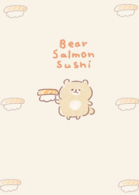 Simple Bear Salmon Sushi Beige
