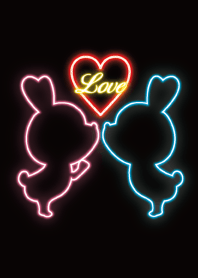 PAIR NEON RABBIT.