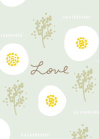 round flower and mimosa2 from Japan