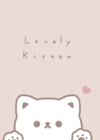 แมวน่ารัก. pink beige