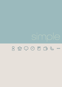 simple - blue & beige -