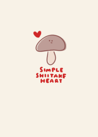 simple Shiitake mushroom heart beige