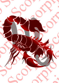 Twelve constellations -Scorpio3 Red2-