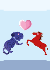 ekst Biru (Harimau) Cinta Merah (Kuda)