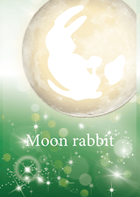Green : Rising moon and rabbit