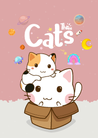 Three Cats Love Rose Pink