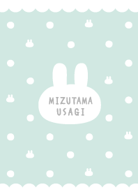 Polka dots Rabbit / White&Dull Blue