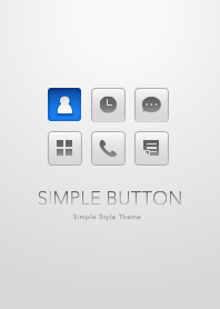 Simple Button シンプルなボタン 黒&青