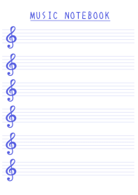 NAVY BLUE COLOR MUSICAL NOTESj-WHITE