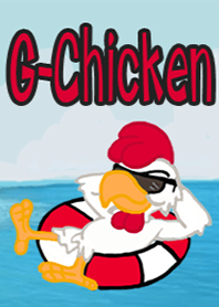 G-Chicken on the beach.