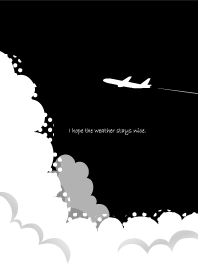 Blue sky and an airplane 3