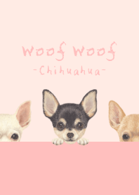 Woof Woof - Chihuahua - FLOWER PINK