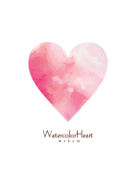 Watercolor Heart-RED SIMPLE 7