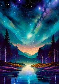 Beautiful starry night view#2328