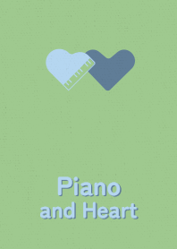 Piano and Heart blue flower