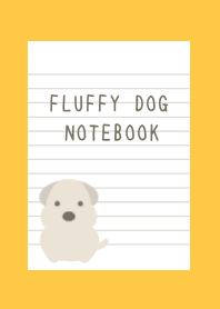FLUFFY DOG NOTEBOOK-ORANGEj