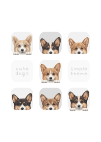 DOGS -Welsh Corgi 01- WHITE/GRAY
