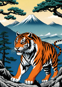 Fierce Tiger Ukiyo-e m9VLW
