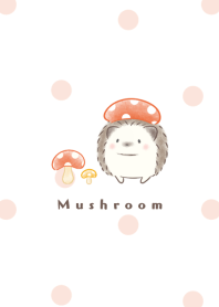Hedgehog and Mushroom -red- dot