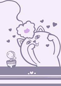 Mischievous Cat - Gray Purple (Pu02)