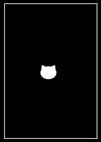 cat & frame-black wh