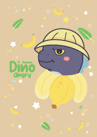 Angry Dino Banana Brown